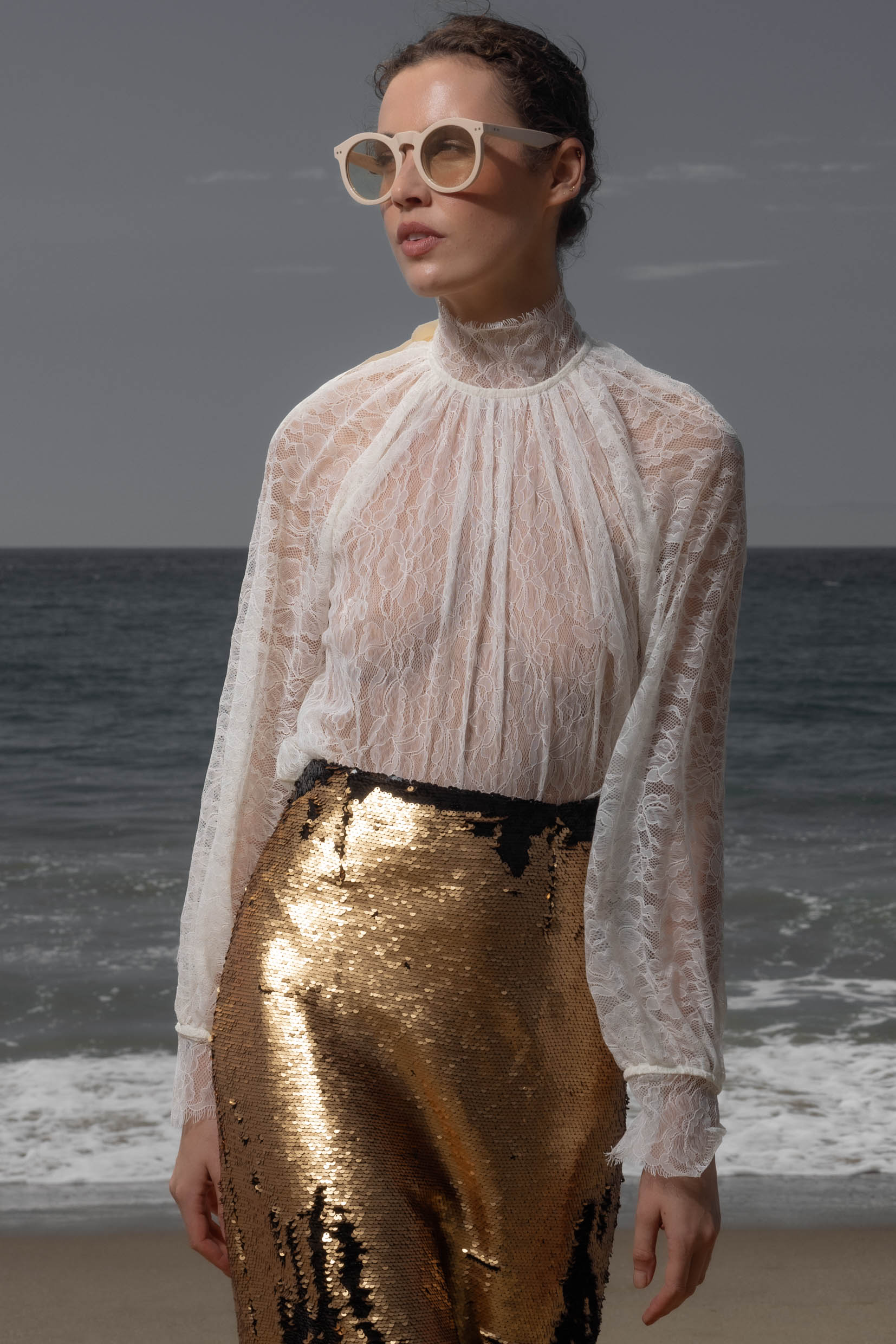 Missive Blouse - Cream Dentelle De Calais - Heidi Merrick