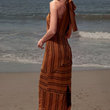 Aurora Dress - Golden Moroccan Stripe