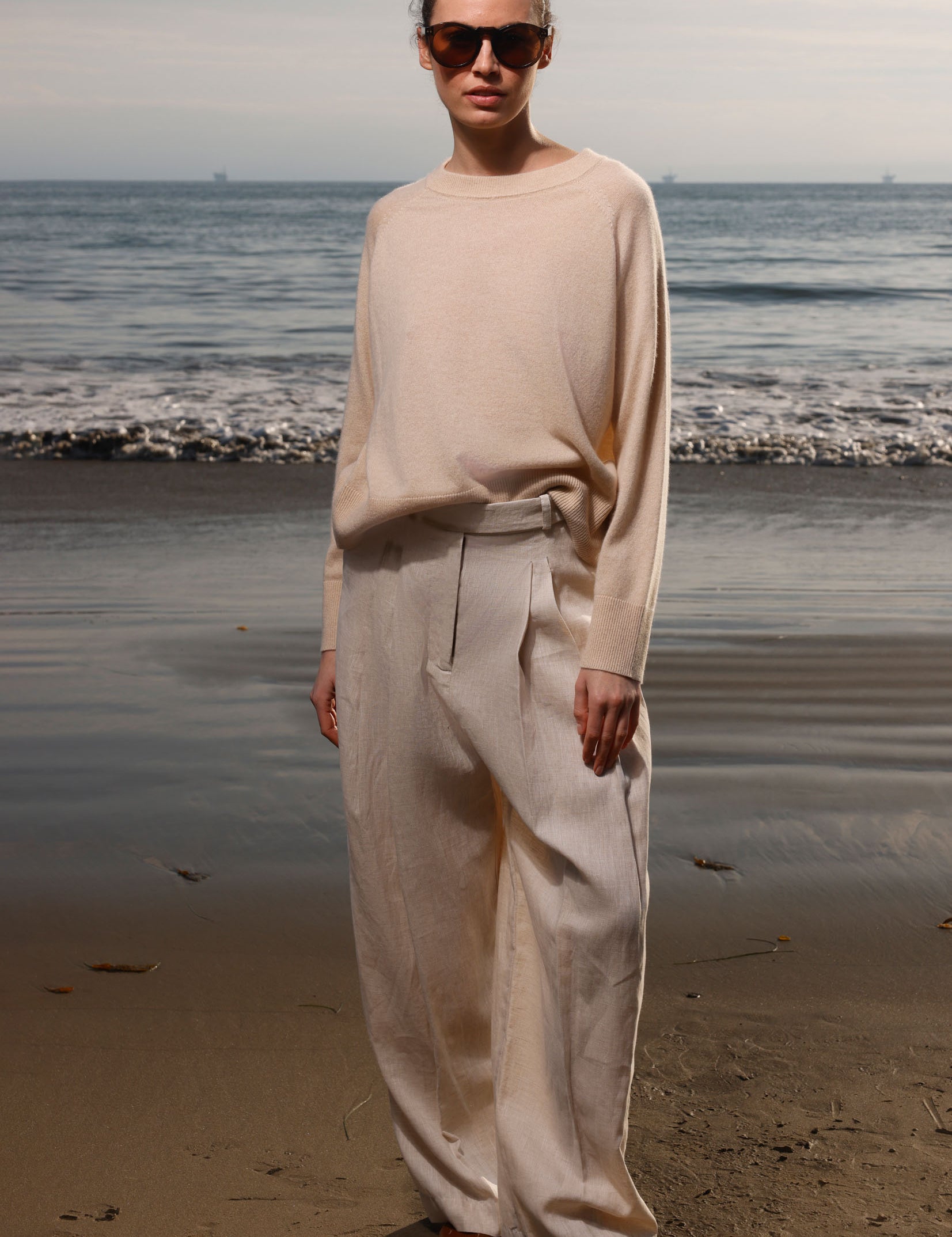 Chaplin Pant - Natural Linen - Heidi Merrick