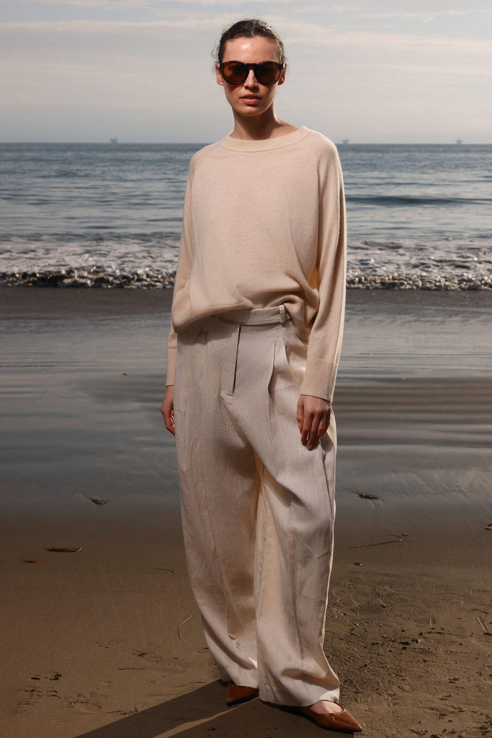 Chaplin Pant - Natural Linen - Heidi Merrick