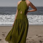 Ava Dress - Frog Tissue Linen - Heidi Merrick