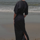 Fauna Dress - Black Linen - Heidi Merrick