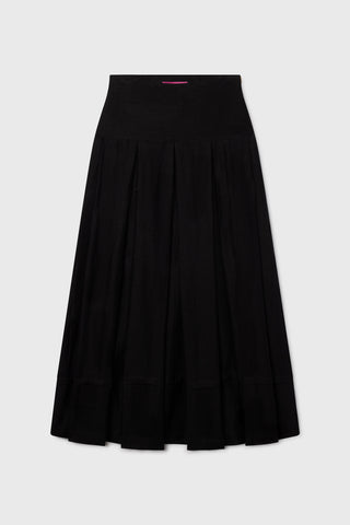 Marbella Skirt - Noir Tissue Linen
