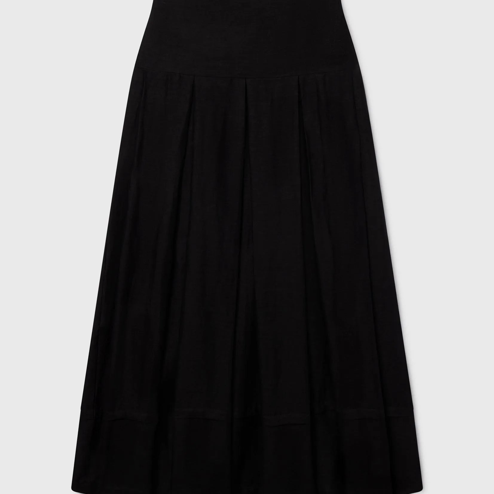 Marbella Skirt - Noir Tissue Linen - Heidi Merrick