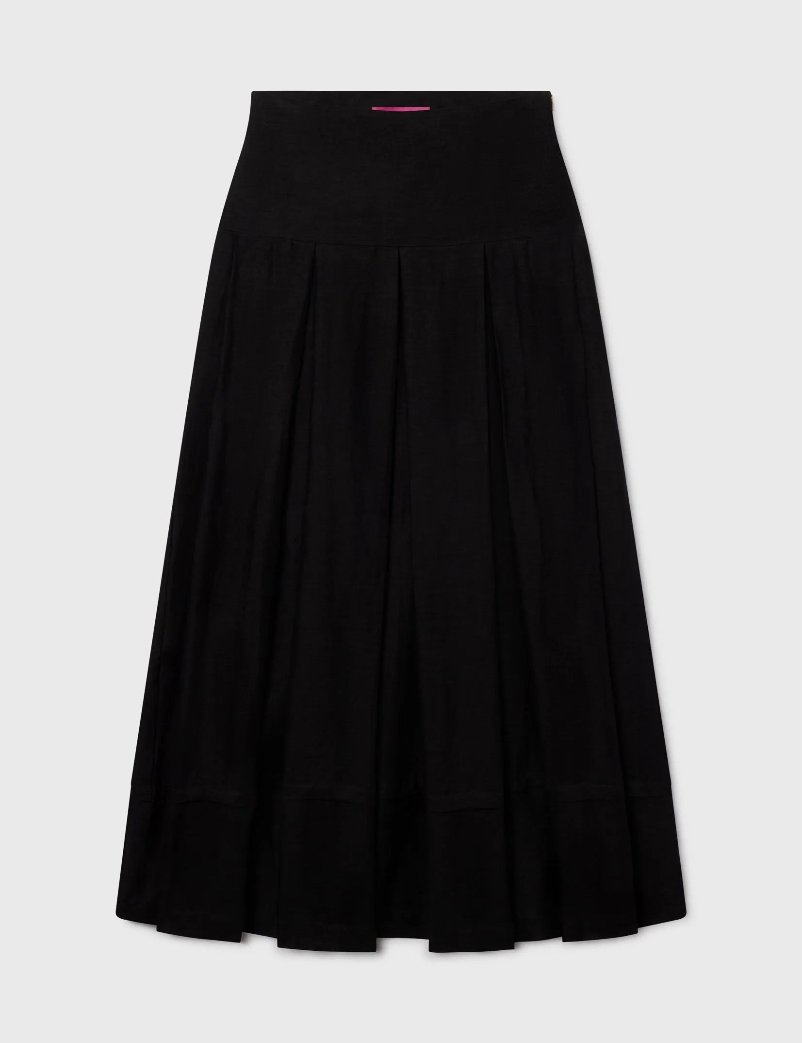 Marbella Skirt - Noir Tissue Linen - Heidi Merrick