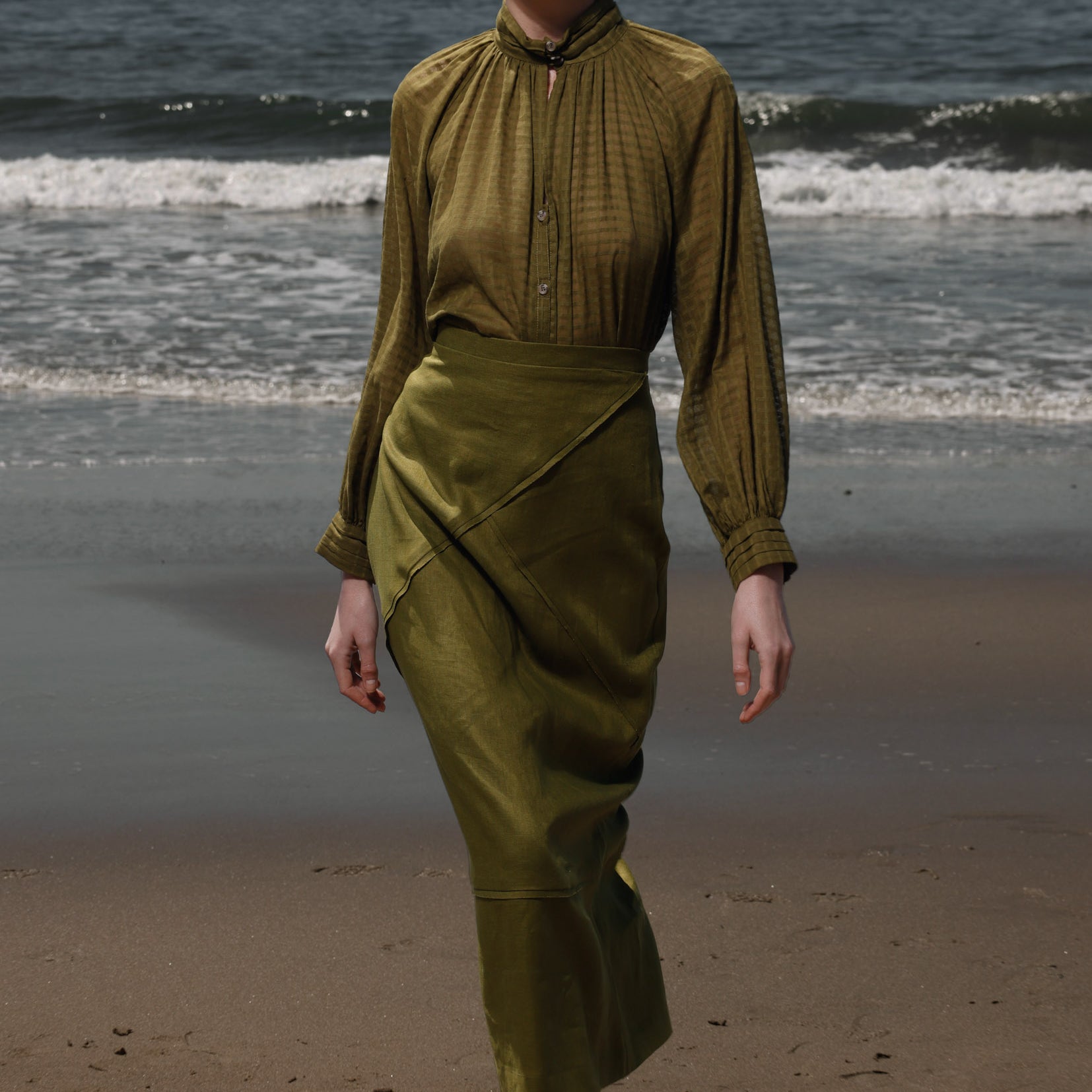 Geometry Skirt - Frog Linen - Heidi Merrick