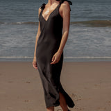 Marion Slip Dress - Black - Heidi Merrick