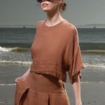 Mojave Top - Clay Tissue Linen - Heidi Merrick