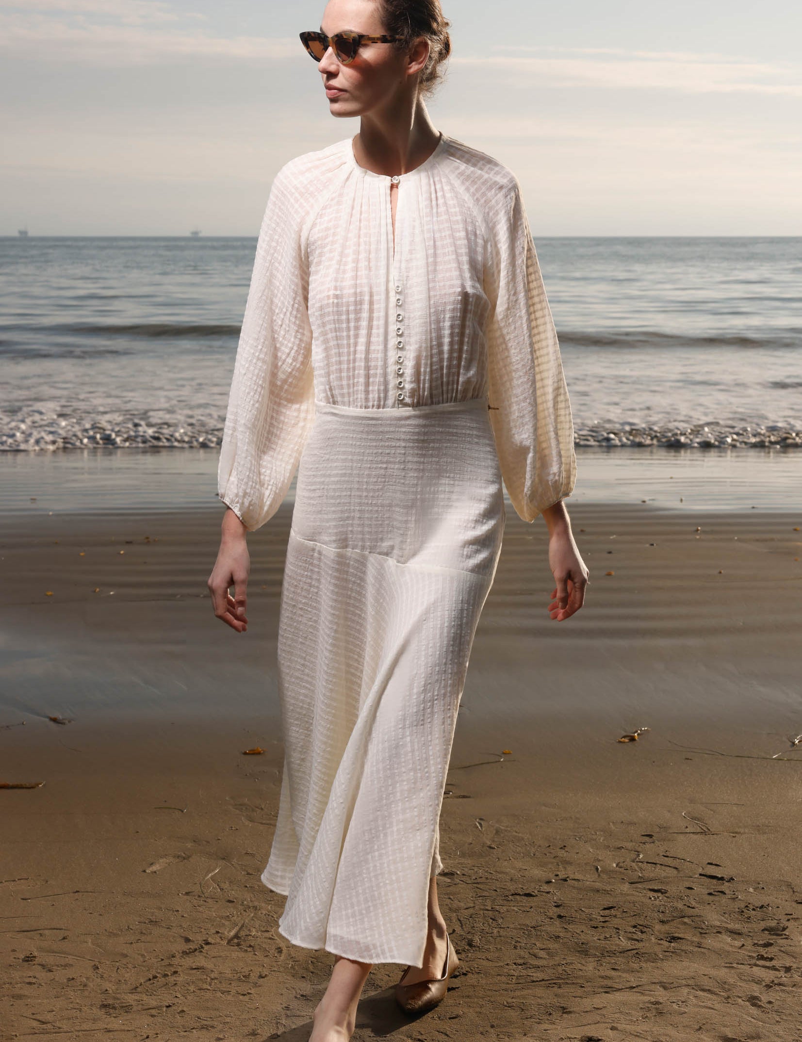 Caprine Dress - Cream - Heidi Merrick
