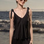 Caraco Top - Noir - Heidi Merrick