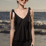 Caraco Top - Noir - Heidi Merrick