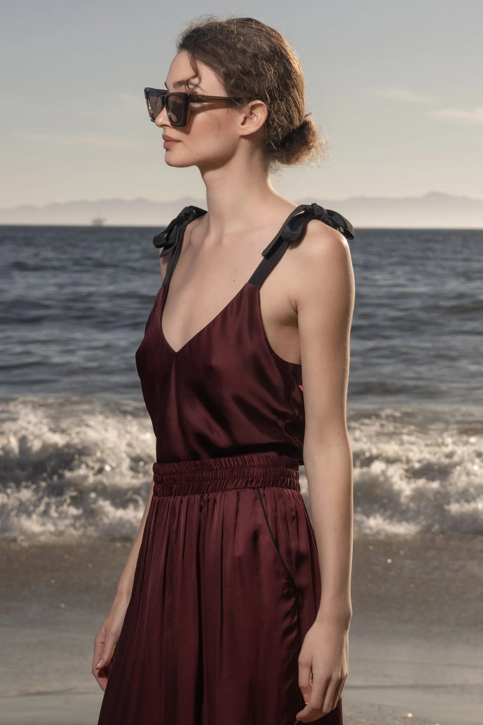 Maeve Skirt - Burgundy - Heidi Merrick