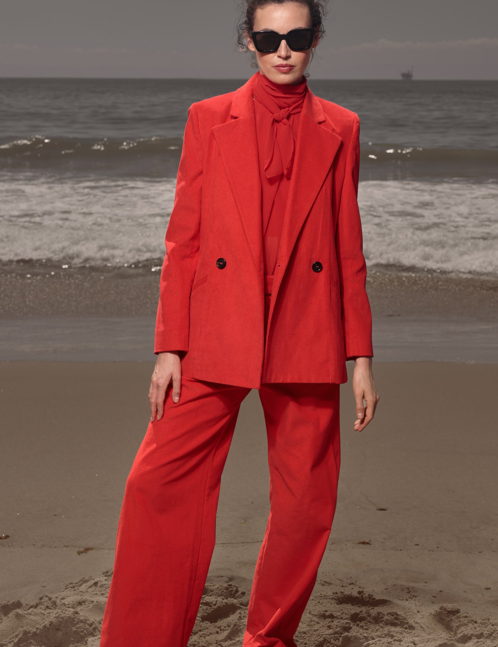 Mars Blazer - Vermilion Corduroy