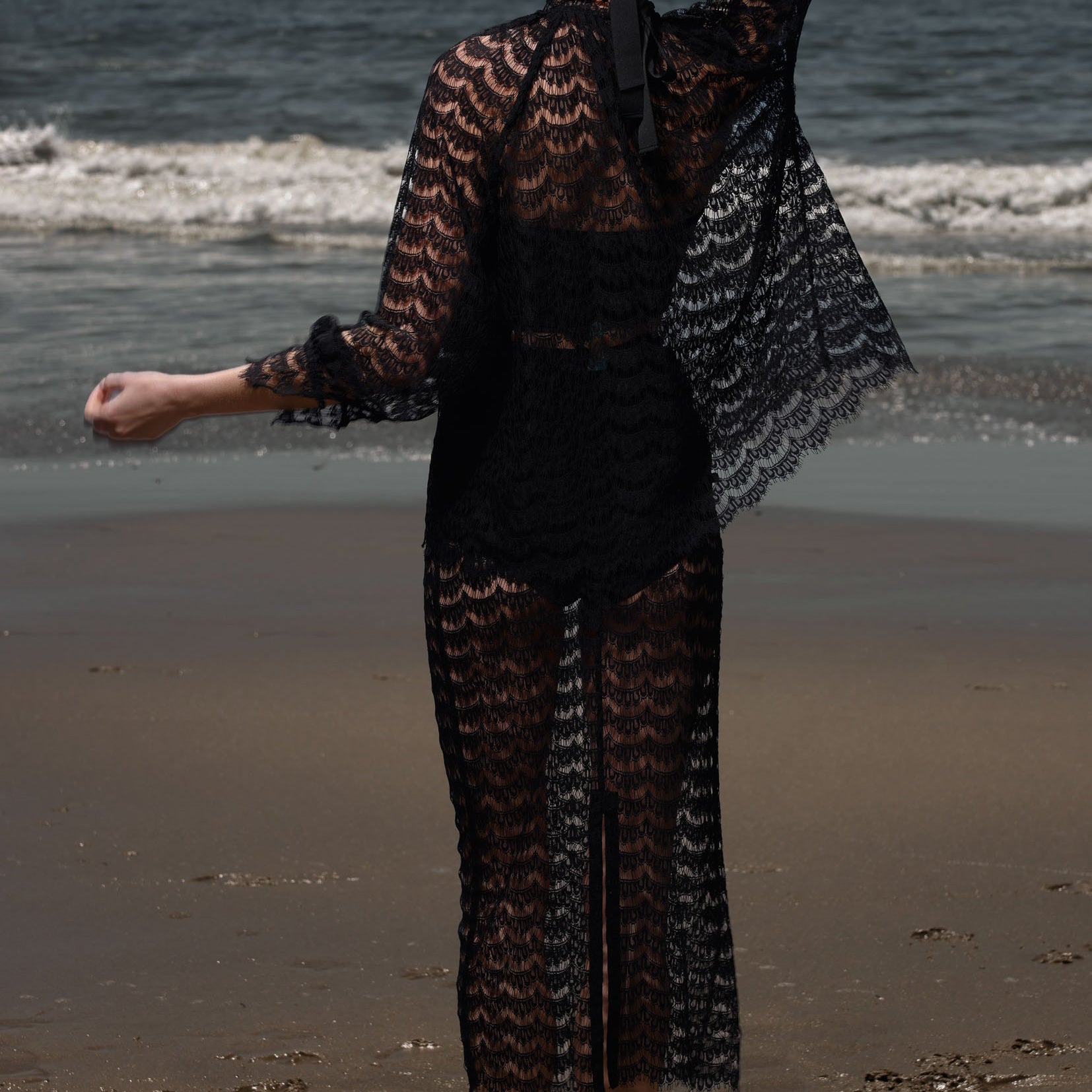 Tara Skirt - Eclipse Black Lace - Heidi Merrick