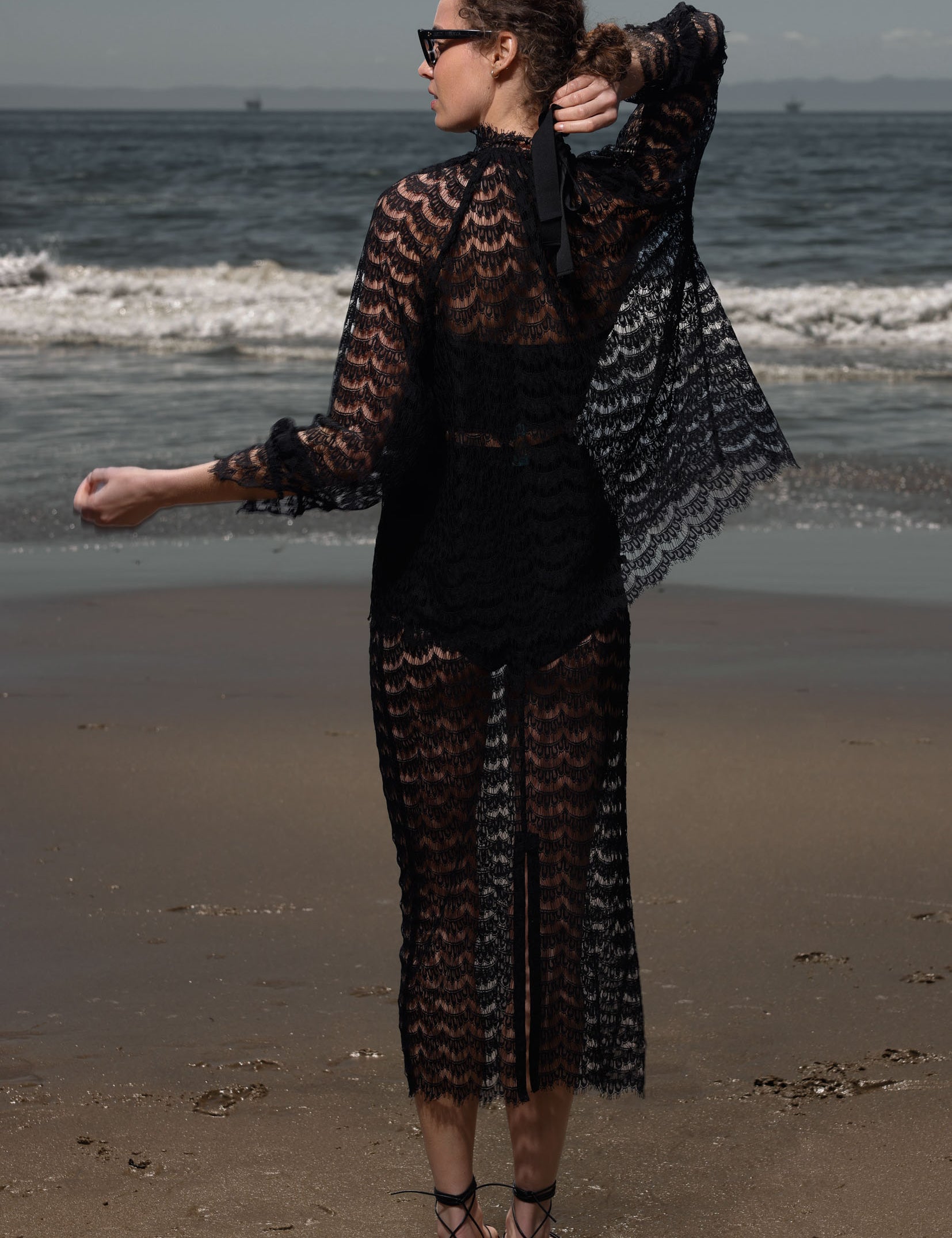 Tara Skirt - Eclipse Black Lace - Heidi Merrick