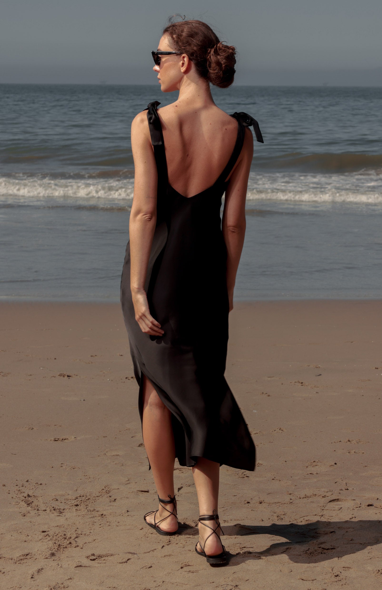 Marion Slip Dress - Black - Heidi Merrick