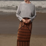 Geometry Skirt - Golden Moroccan Stripe - Heidi Merrick