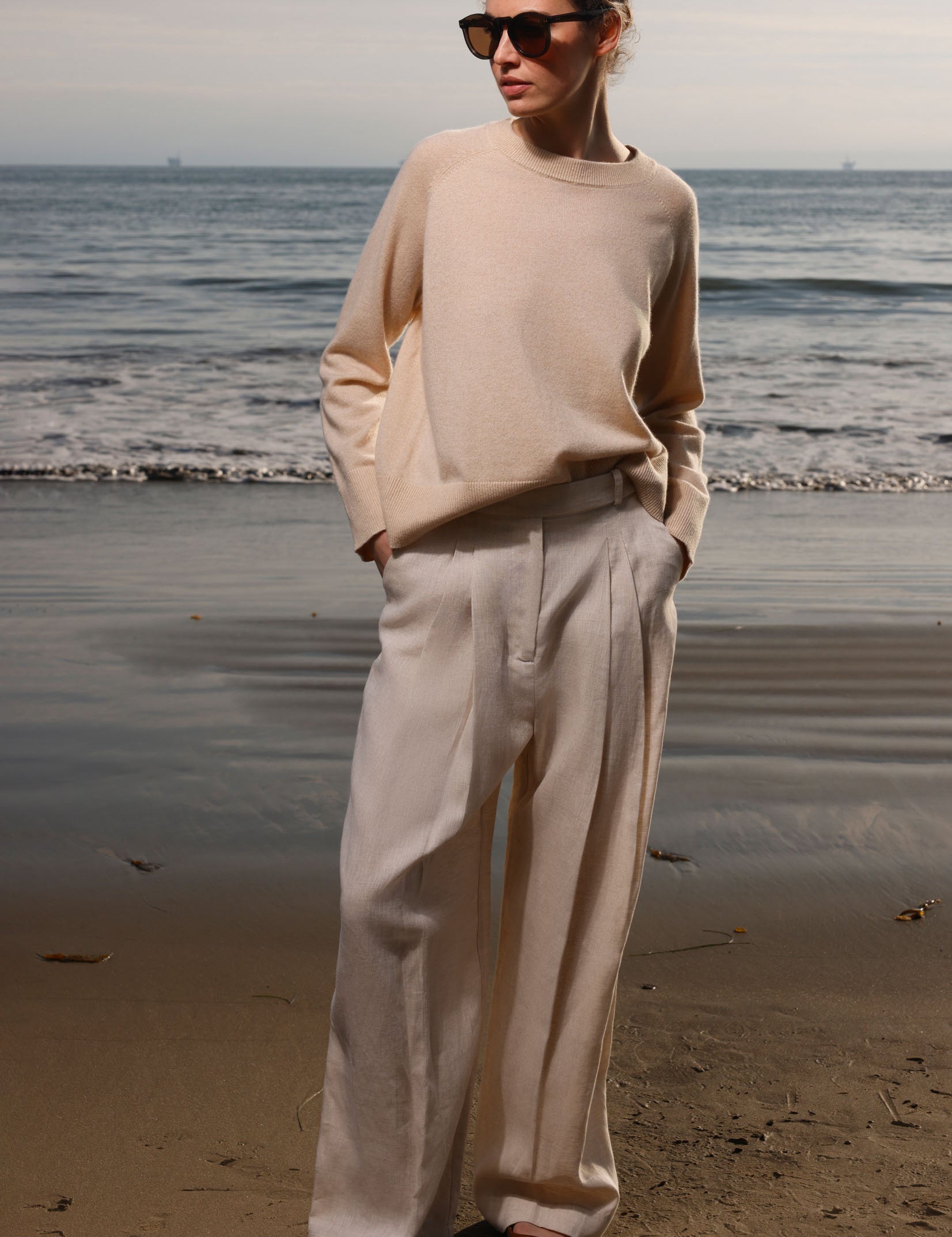 Chaplin Pant - Natural Linen - Heidi Merrick