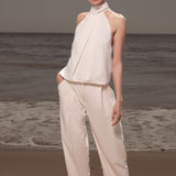 Baptiste Pant - Ivory Silk Noil - Heidi Merrick