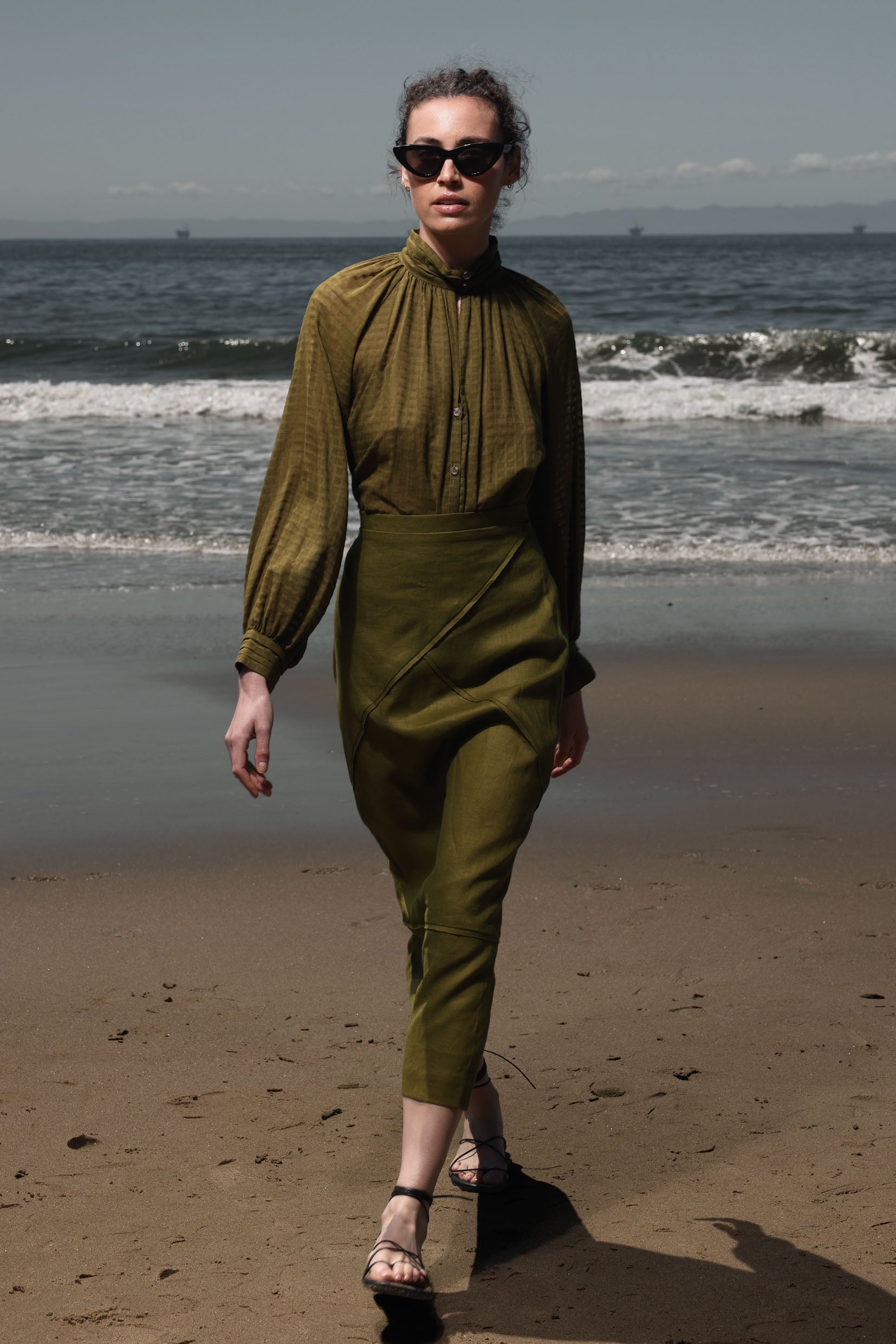 Geometry Skirt - Frog Linen - Heidi Merrick