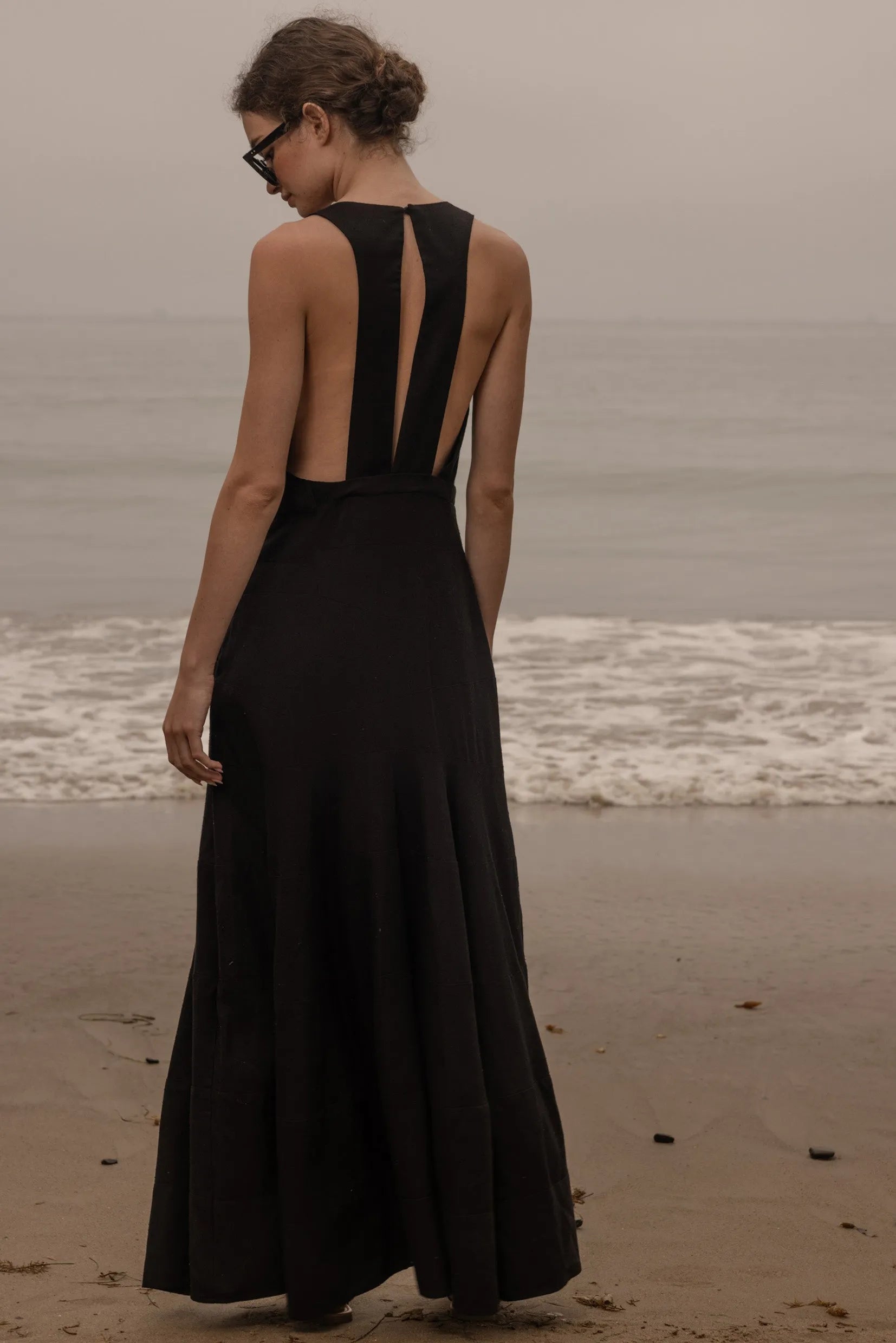 Windsor Gown - Noir Silk Noil