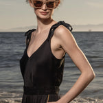 Caraco Top - Noir - Heidi Merrick