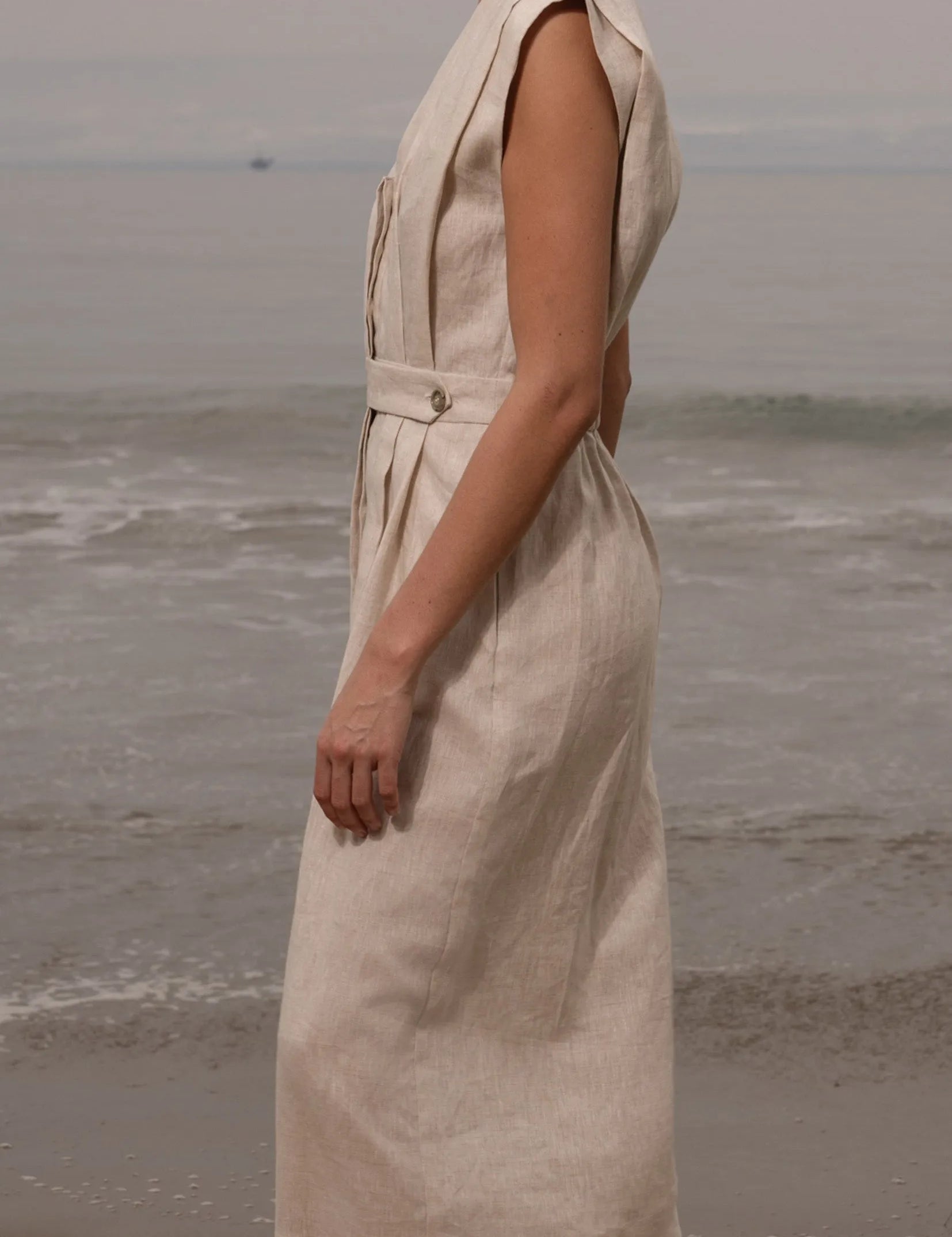 Azadeh Dress - Natural Linen - Heidi Merrick