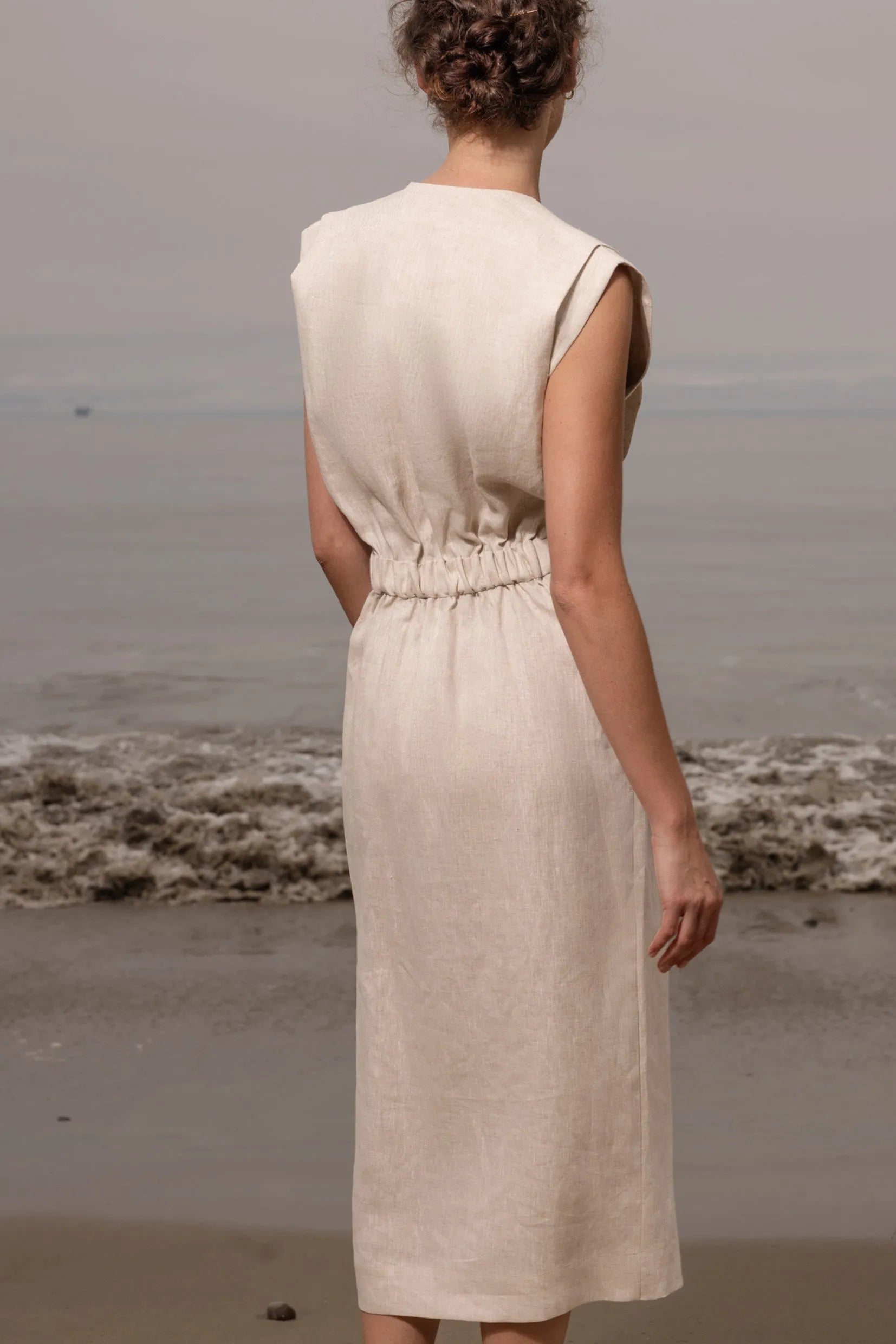 Azadeh Dress - Natural Linen - Heidi Merrick