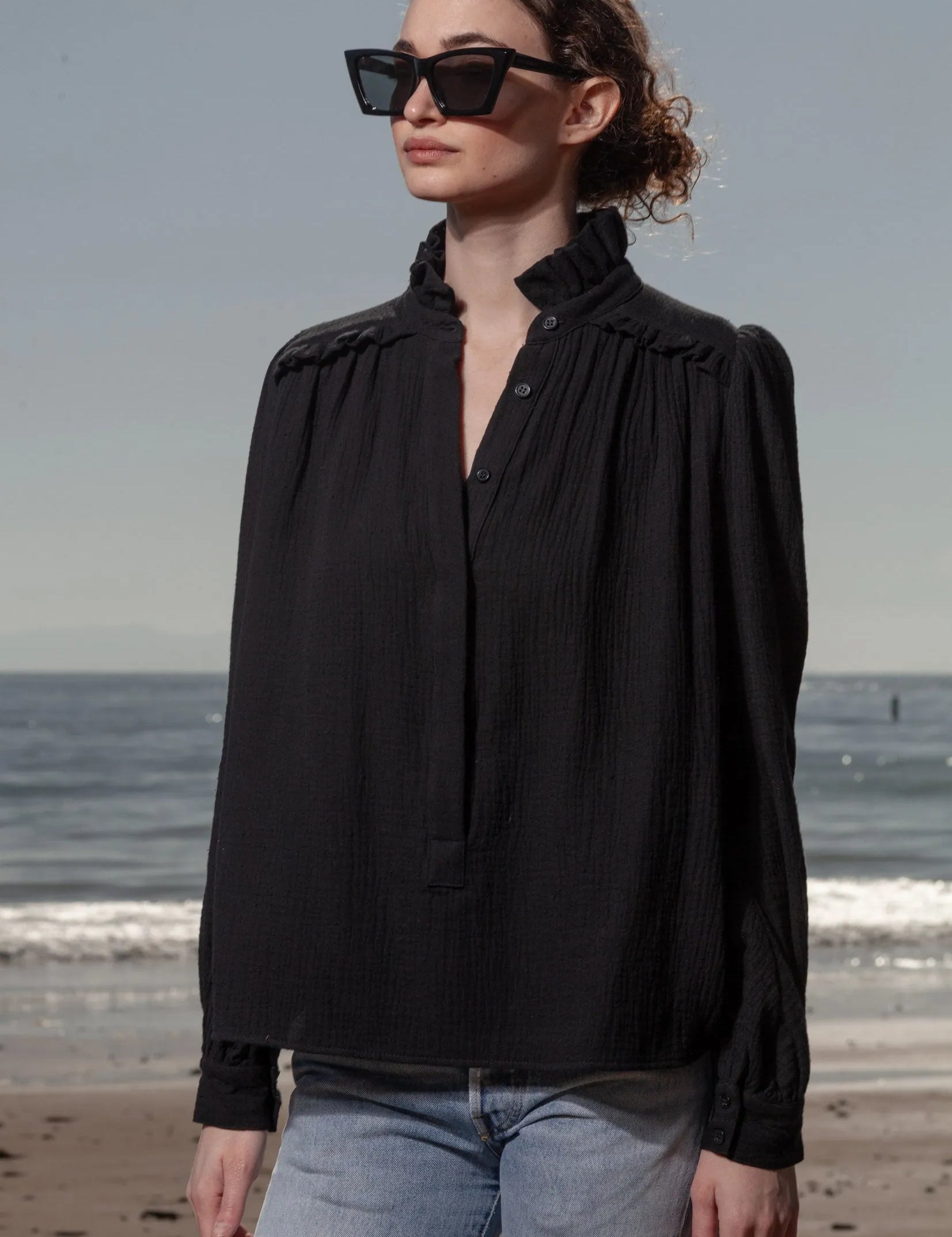 Poet Top - Black - Heidi Merrick