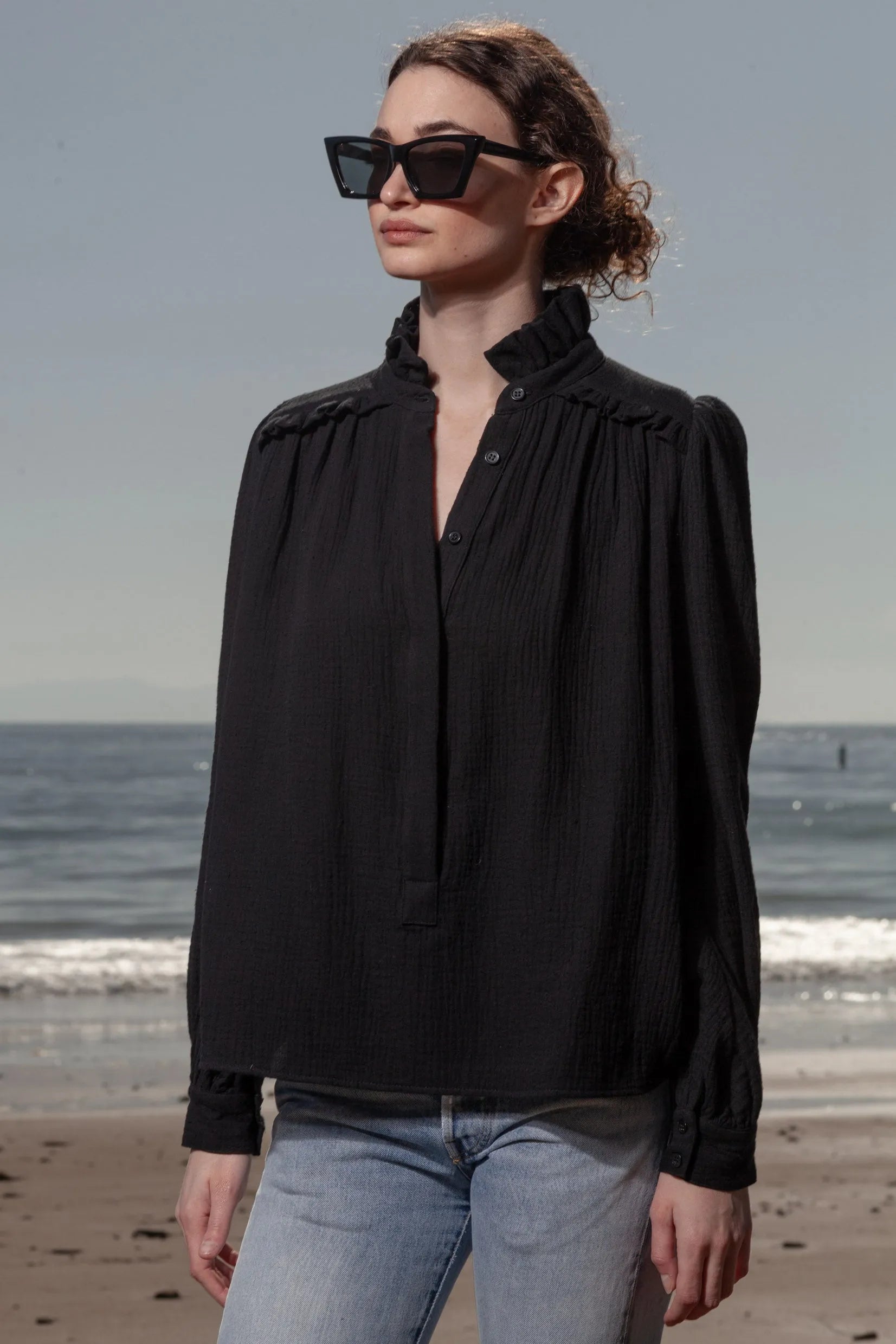 Poet Top - Black - Heidi Merrick