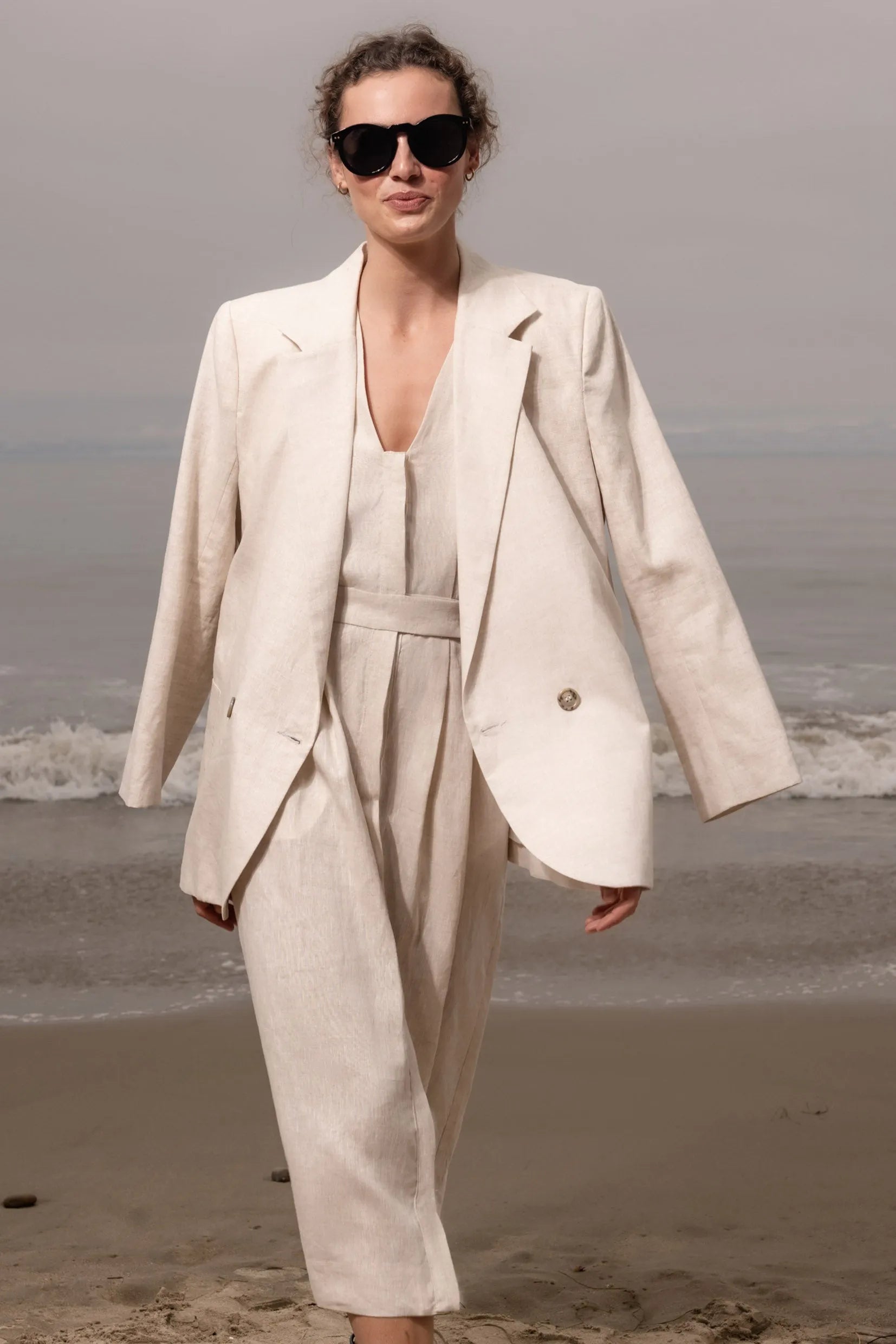 Azadeh Dress - Natural Linen - Heidi Merrick