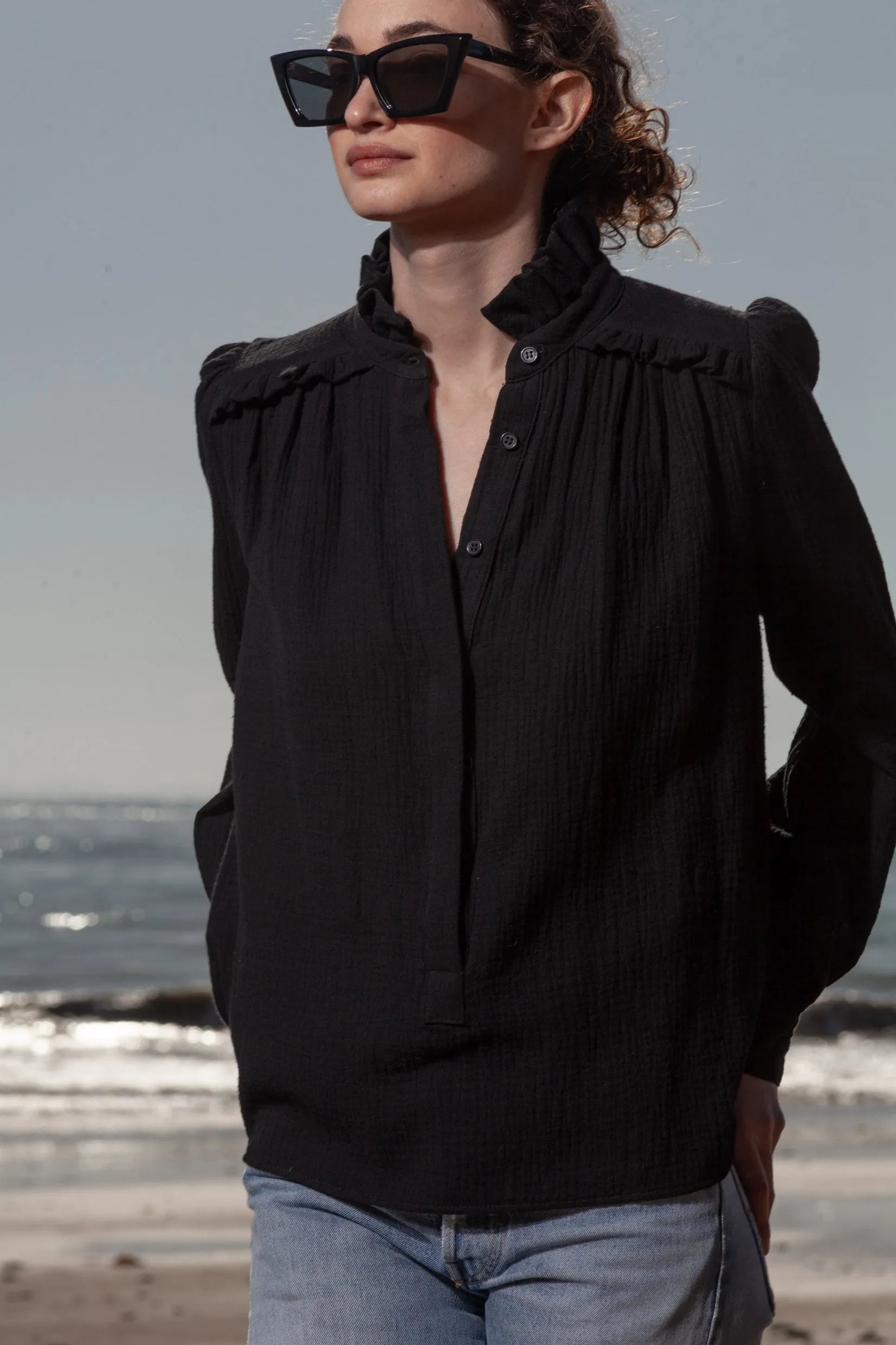 Poet Top - Black - Heidi Merrick