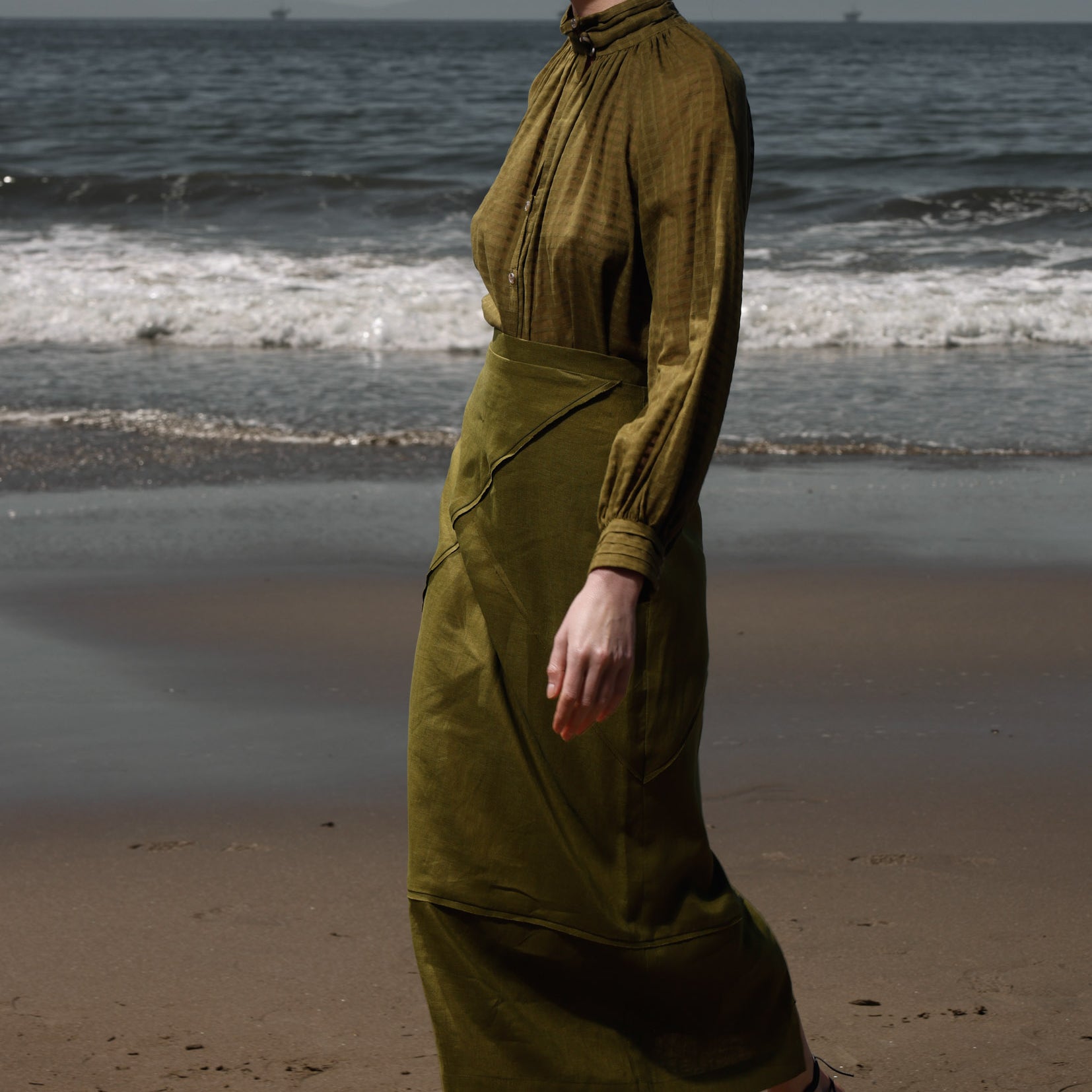 Geometry Skirt - Frog Linen - Heidi Merrick