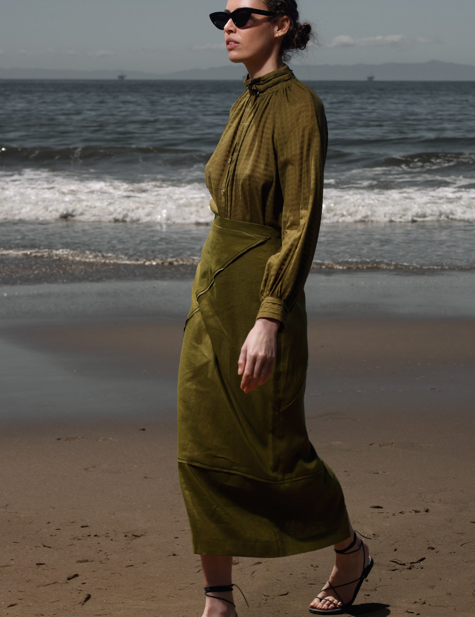 Geometry Skirt - Frog Linen - Heidi Merrick