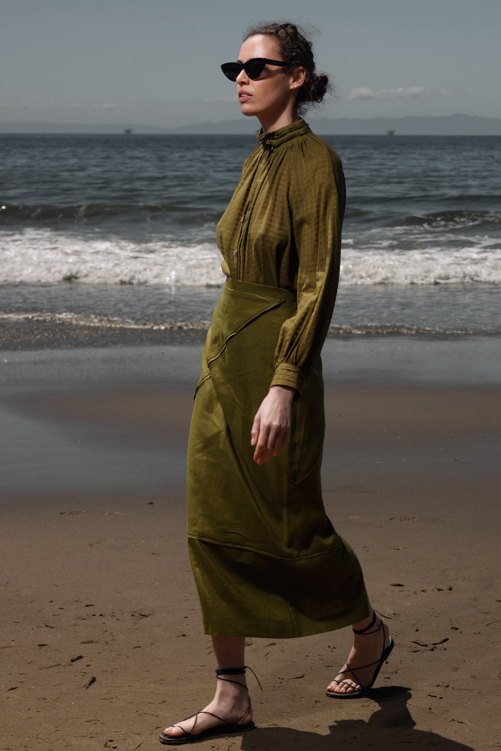 Geometry Skirt - Frog Linen - Heidi Merrick
