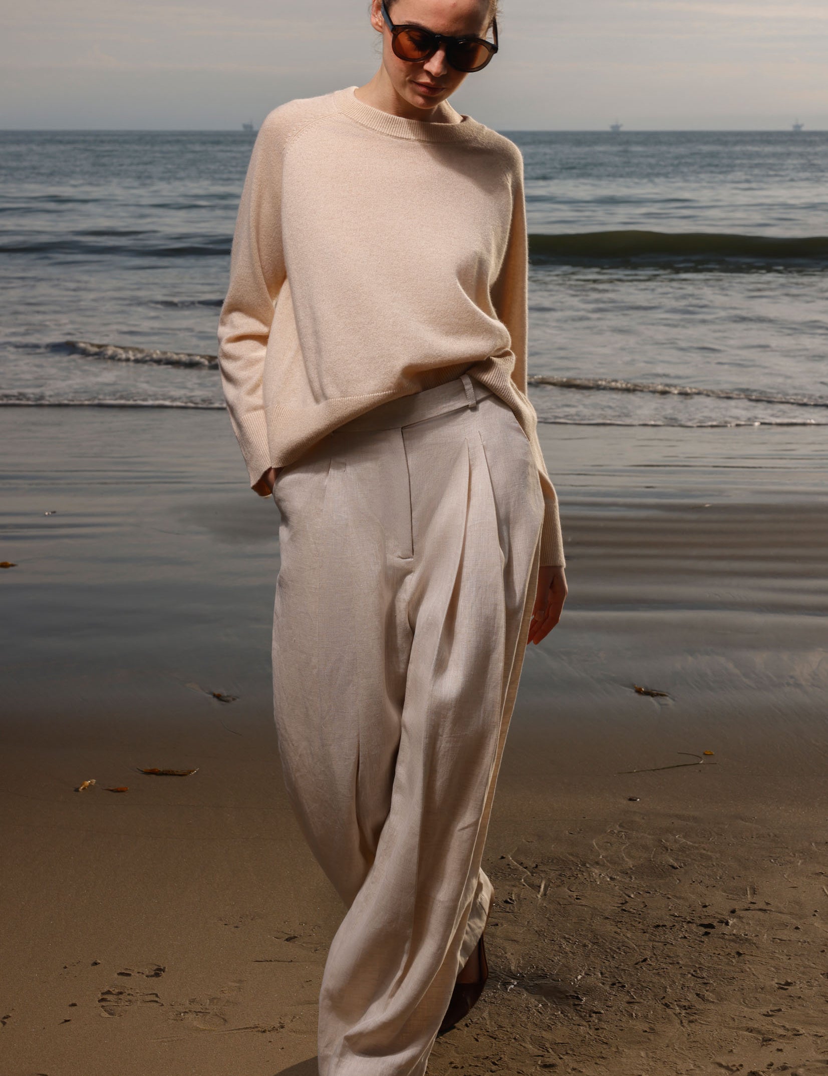 Chaplin Pant - Natural Linen - Heidi Merrick