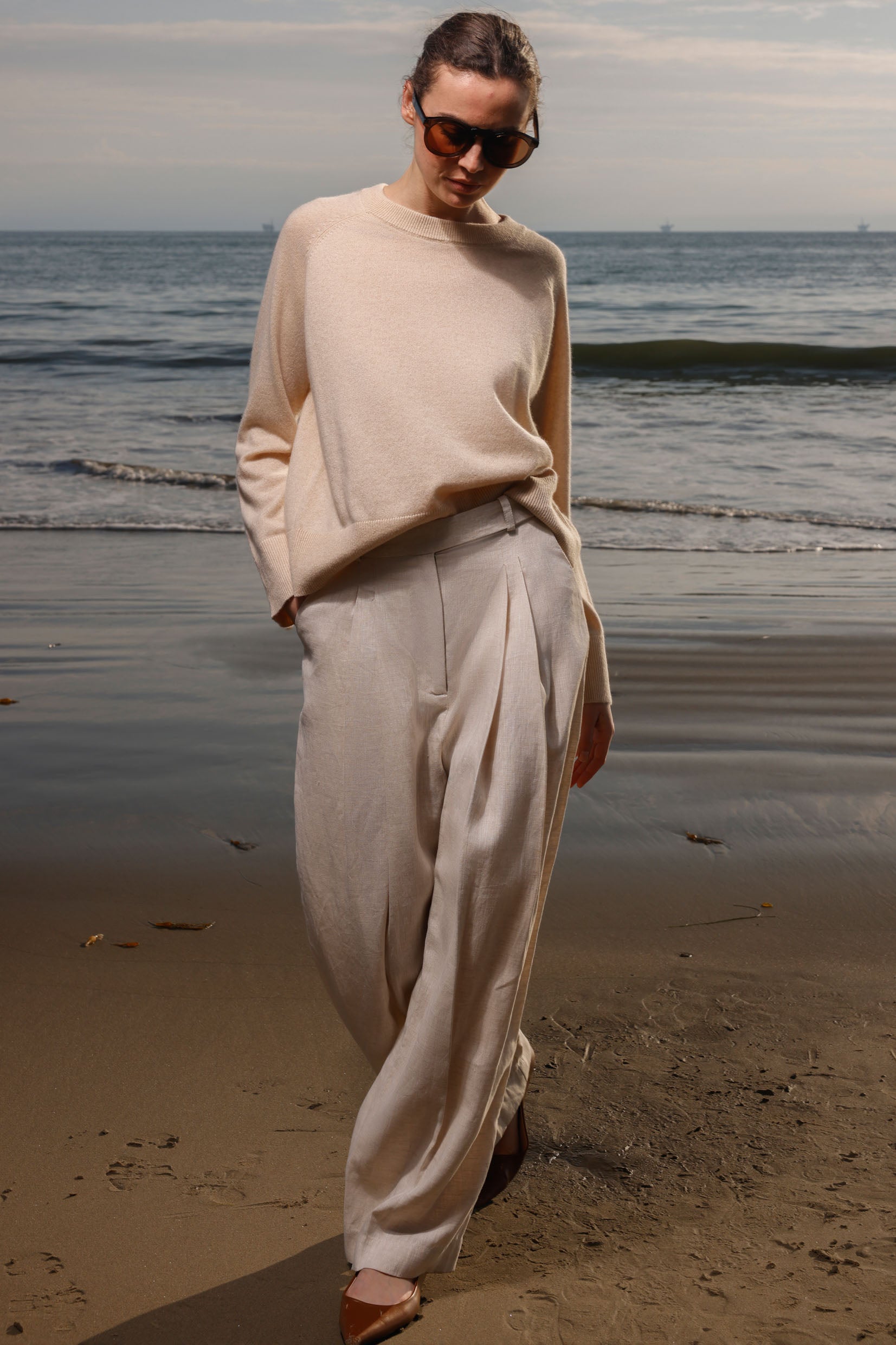 Chaplin Pant - Natural Linen - Heidi Merrick