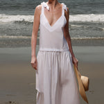 Ballerine Dress - White Shirting - Heidi Merrick