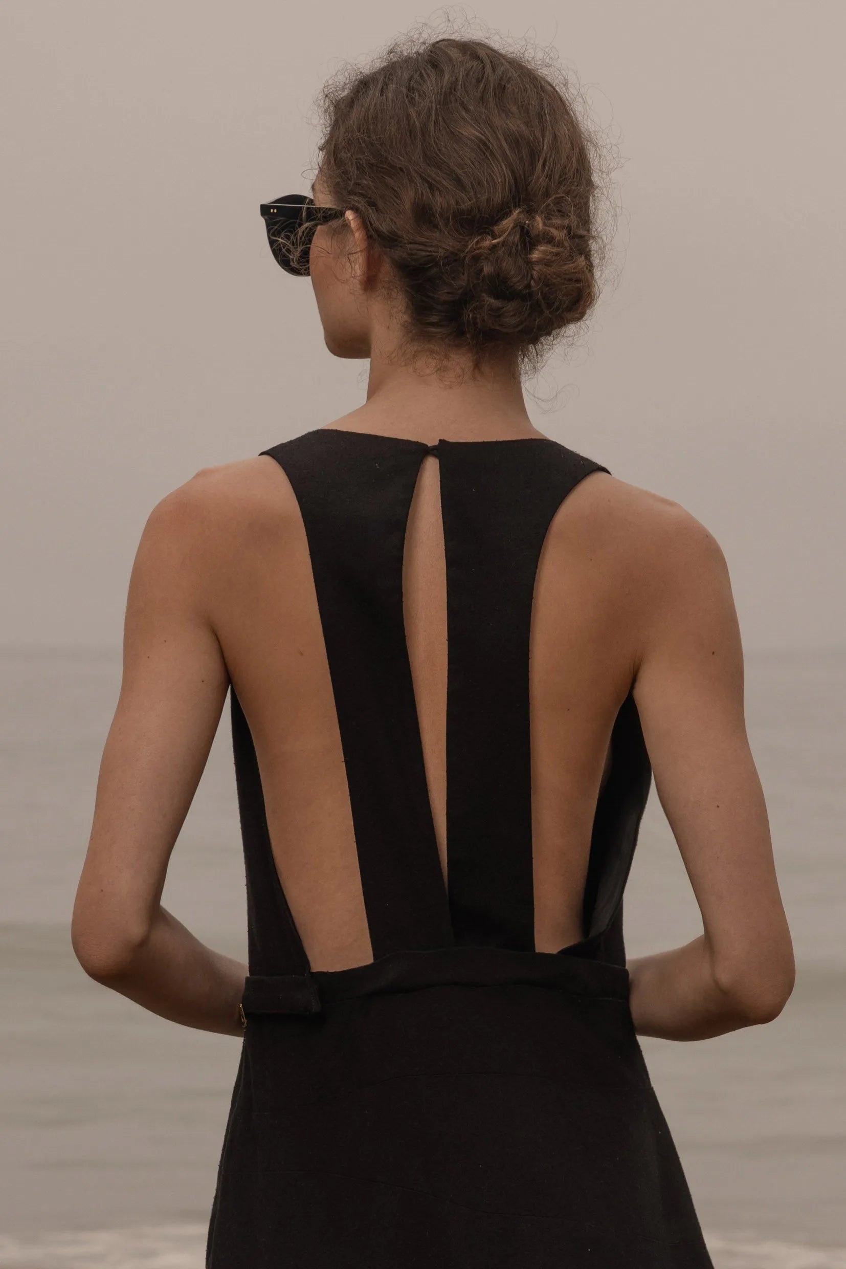 Windsor Gown - Noir Silk Noil Heidi Merrick Windsor Gown - Noir Silk Noil Heidi Merrick