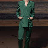 Mars Blazer - Green Moire - Heidi Merrick