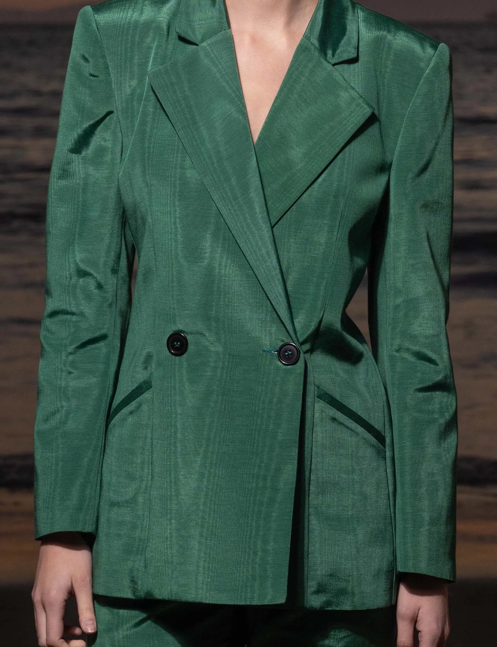Mars Blazer - Green Moire - Heidi Merrick