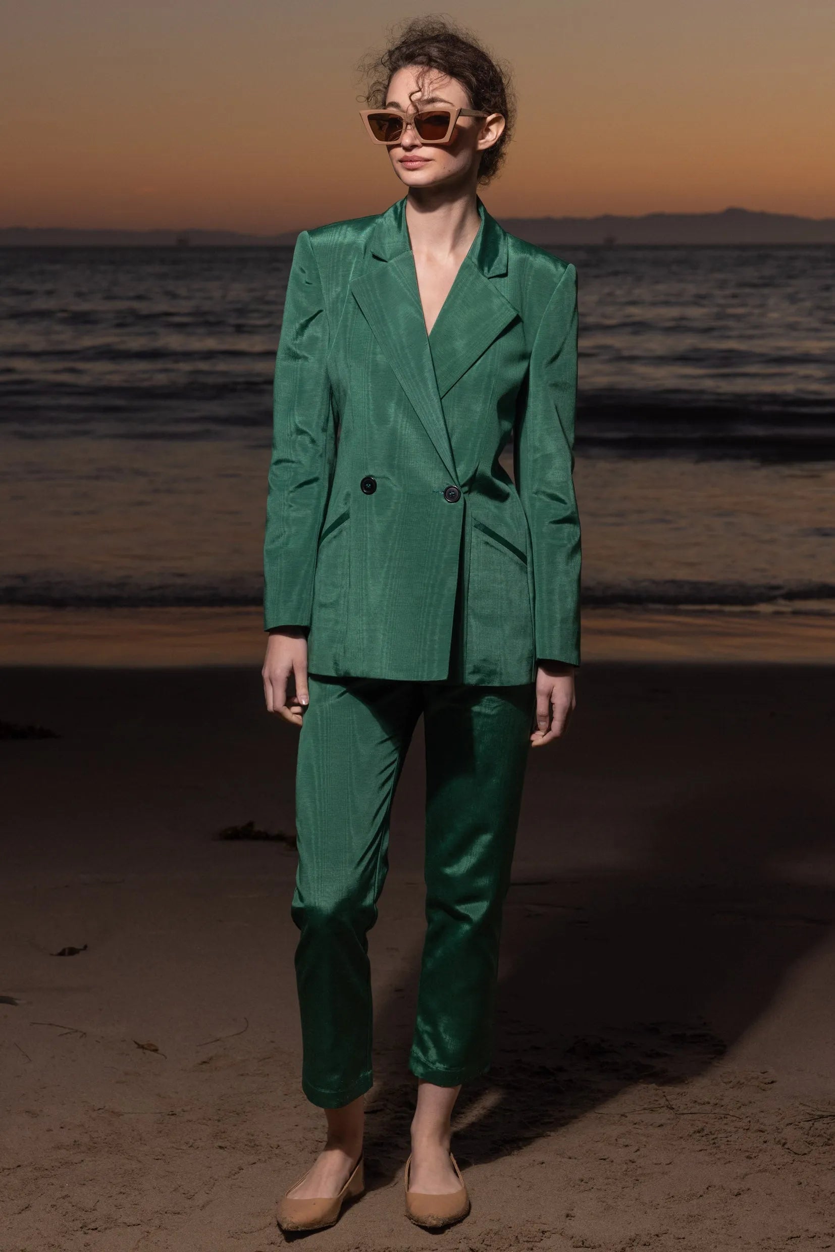Mars Blazer - Green Moire - Heidi Merrick