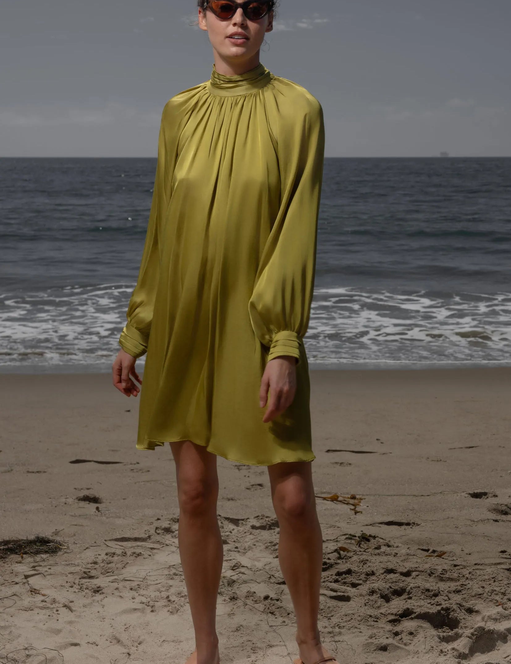 Edie Dress - Chartreuse - Heidi Merrick