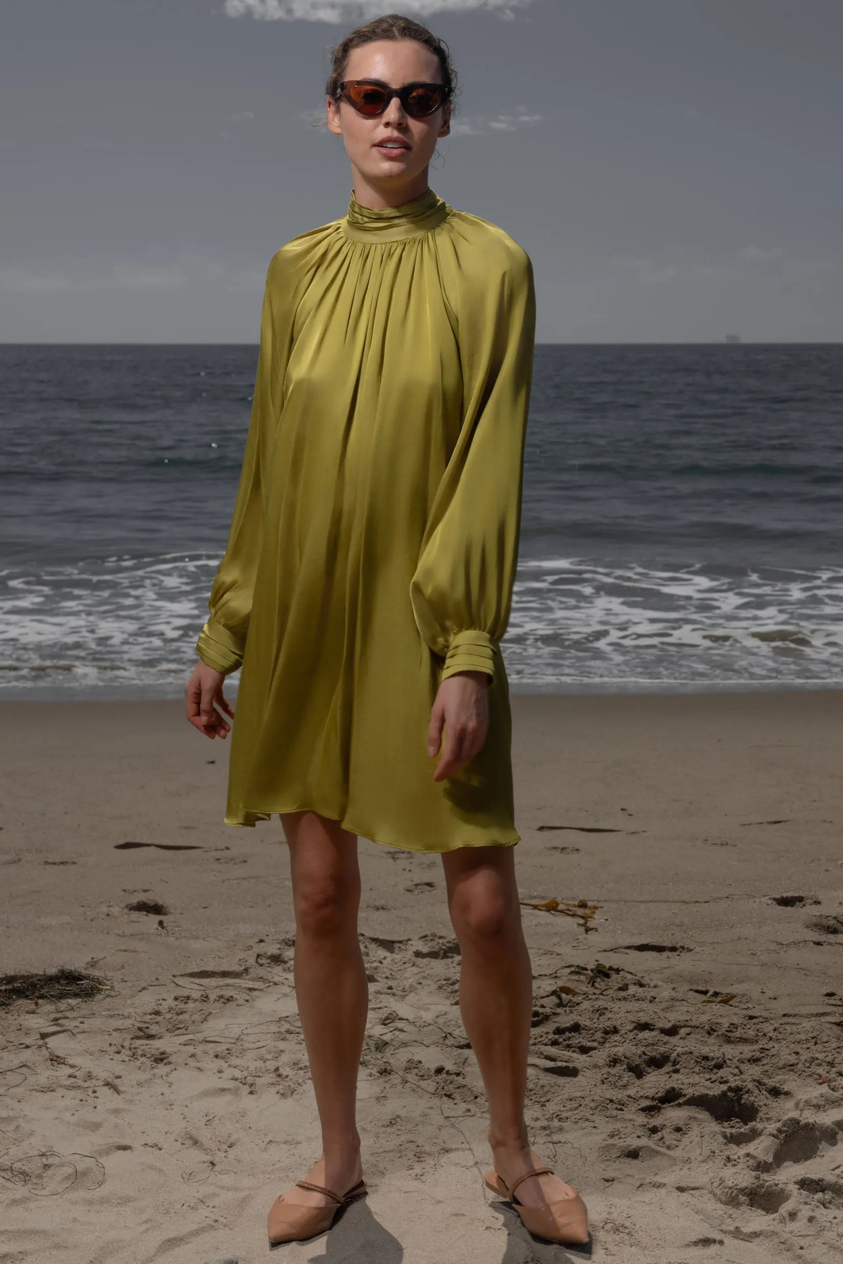 Edie Dress - Chartreuse - Heidi Merrick