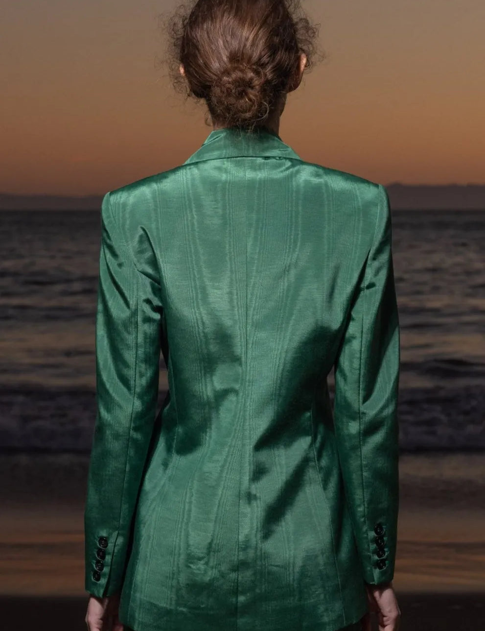 Mars Blazer - Green Moire - Heidi Merrick