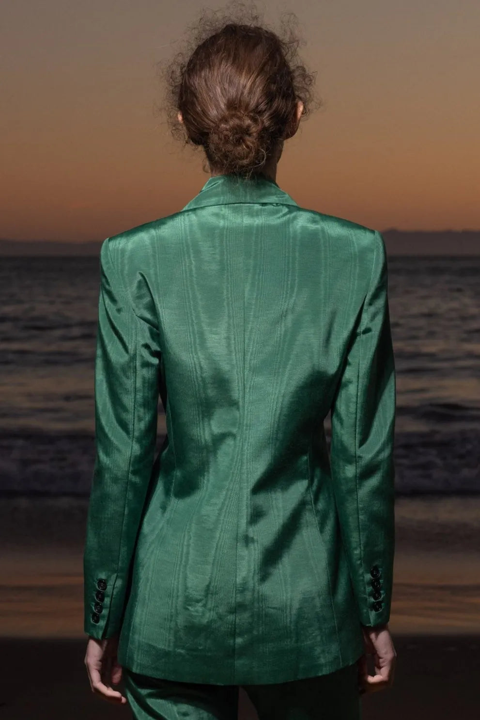 Mars Blazer - Green Moire - Heidi Merrick