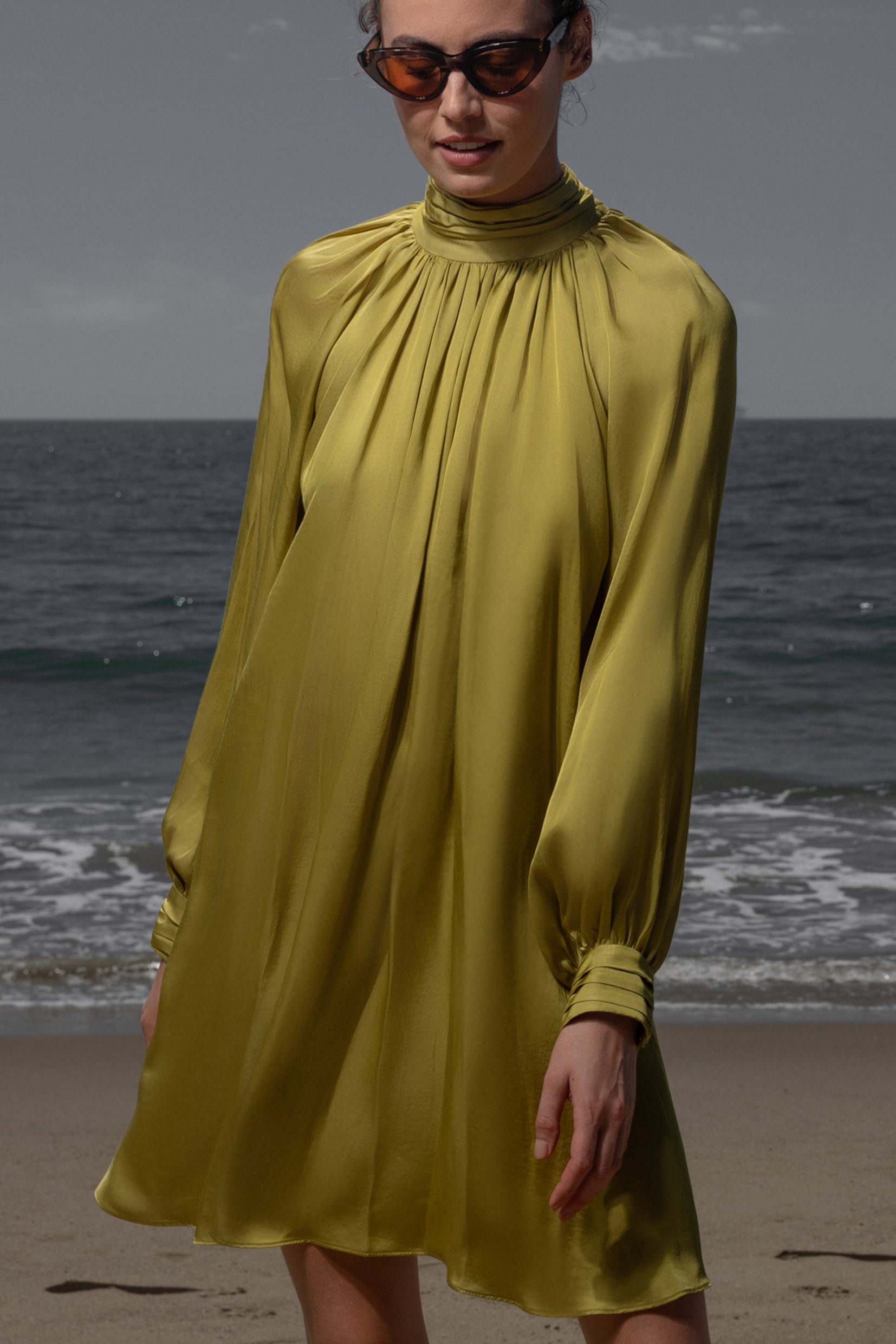 Edie Dress - Chartreuse - Heidi Merrick