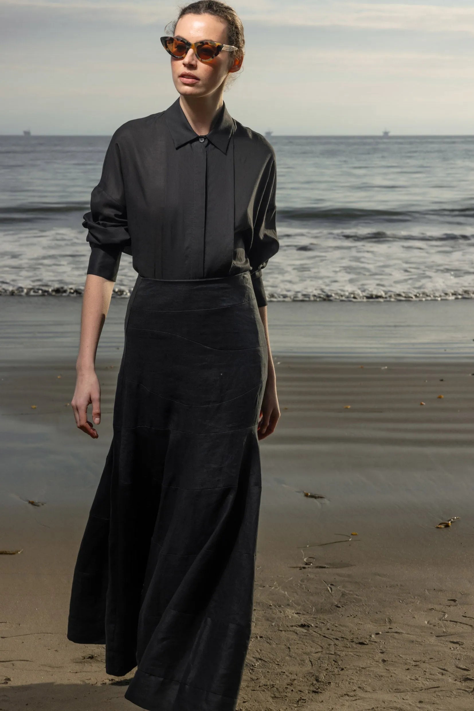 Gale Skirt - Noir - Heidi Merrick