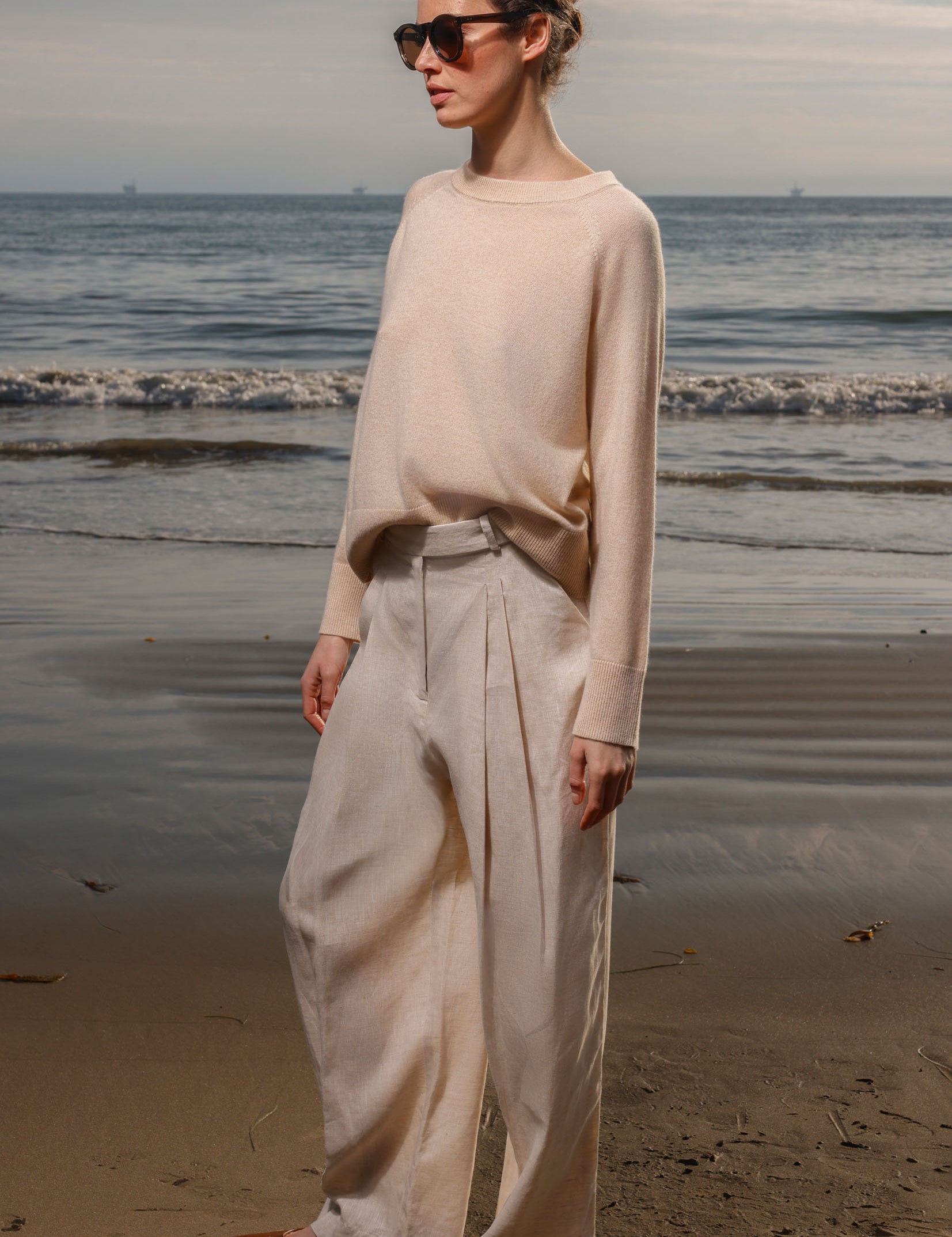 Chaplin Pant - Natural Linen - Heidi Merrick