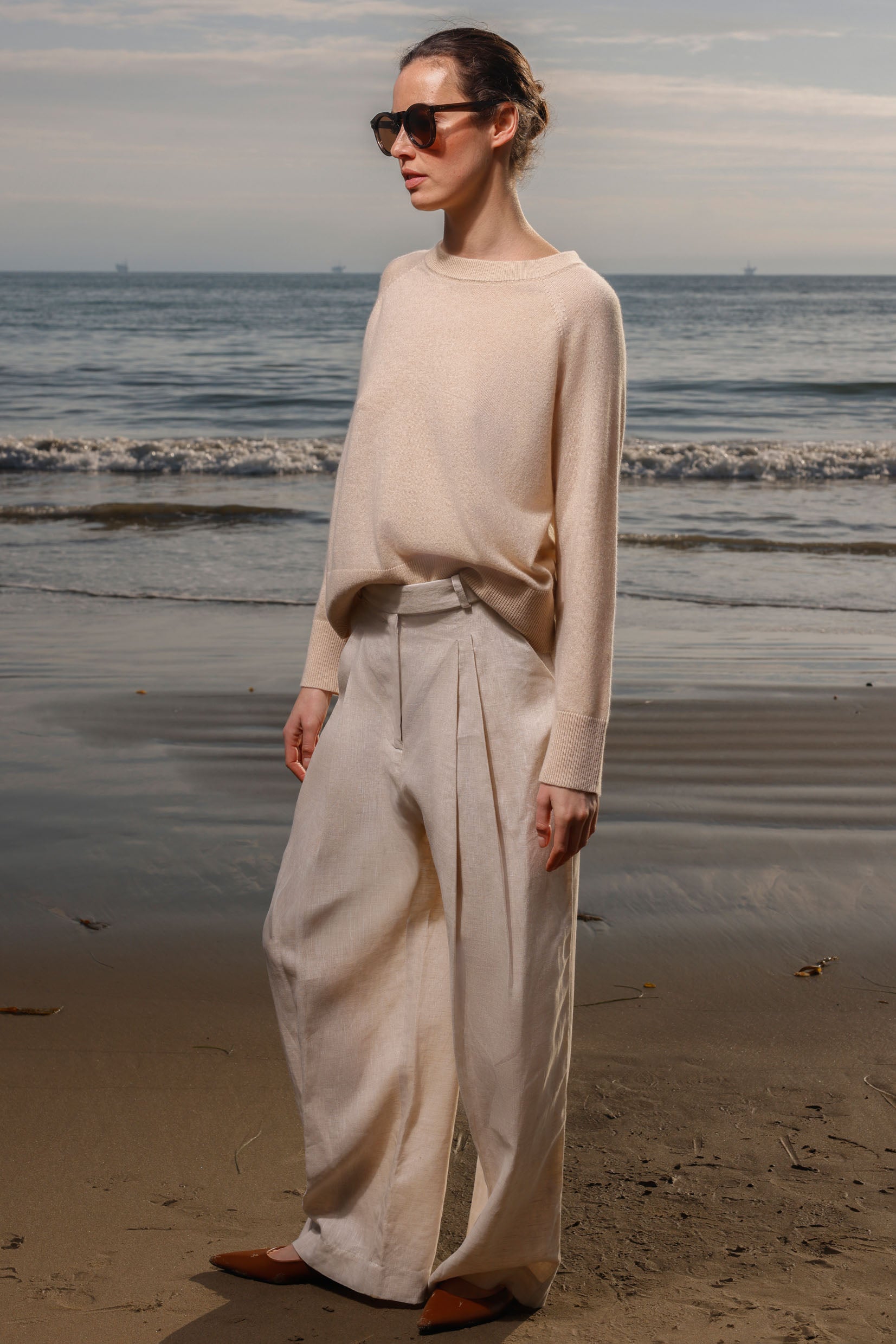 Chaplin Pant - Natural Linen - Heidi Merrick